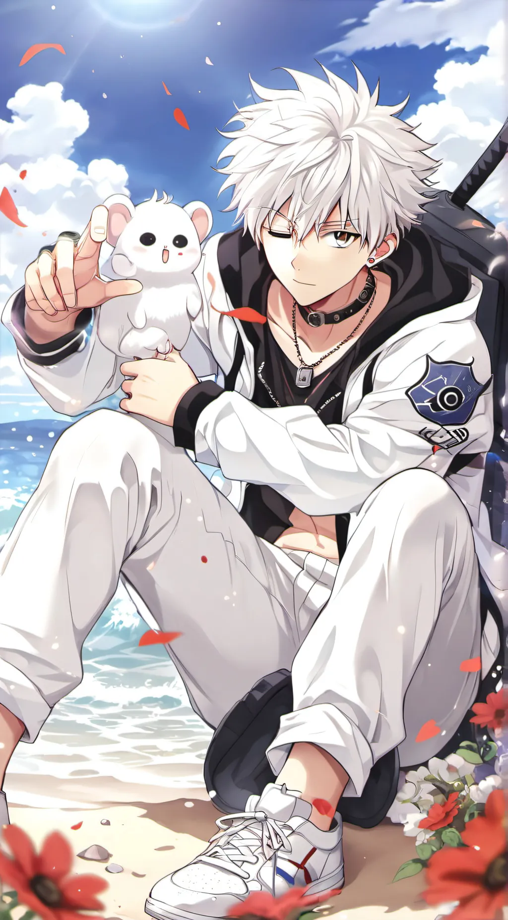 ai character: Killua  background