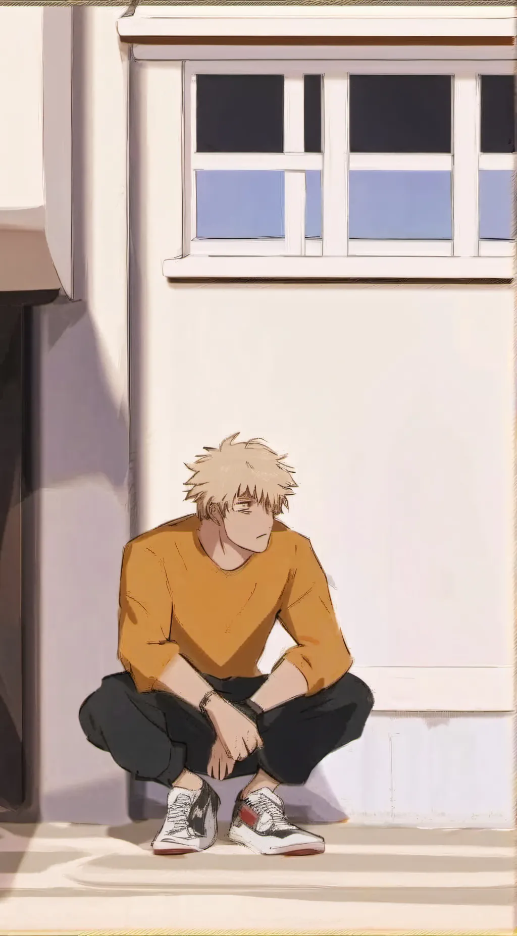 ai character: Katsuki Bakugo background