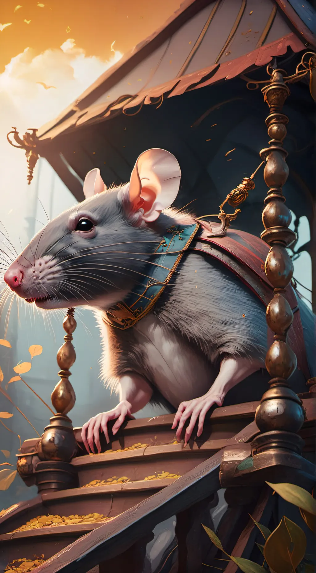 ai character: Kung Fu rat background