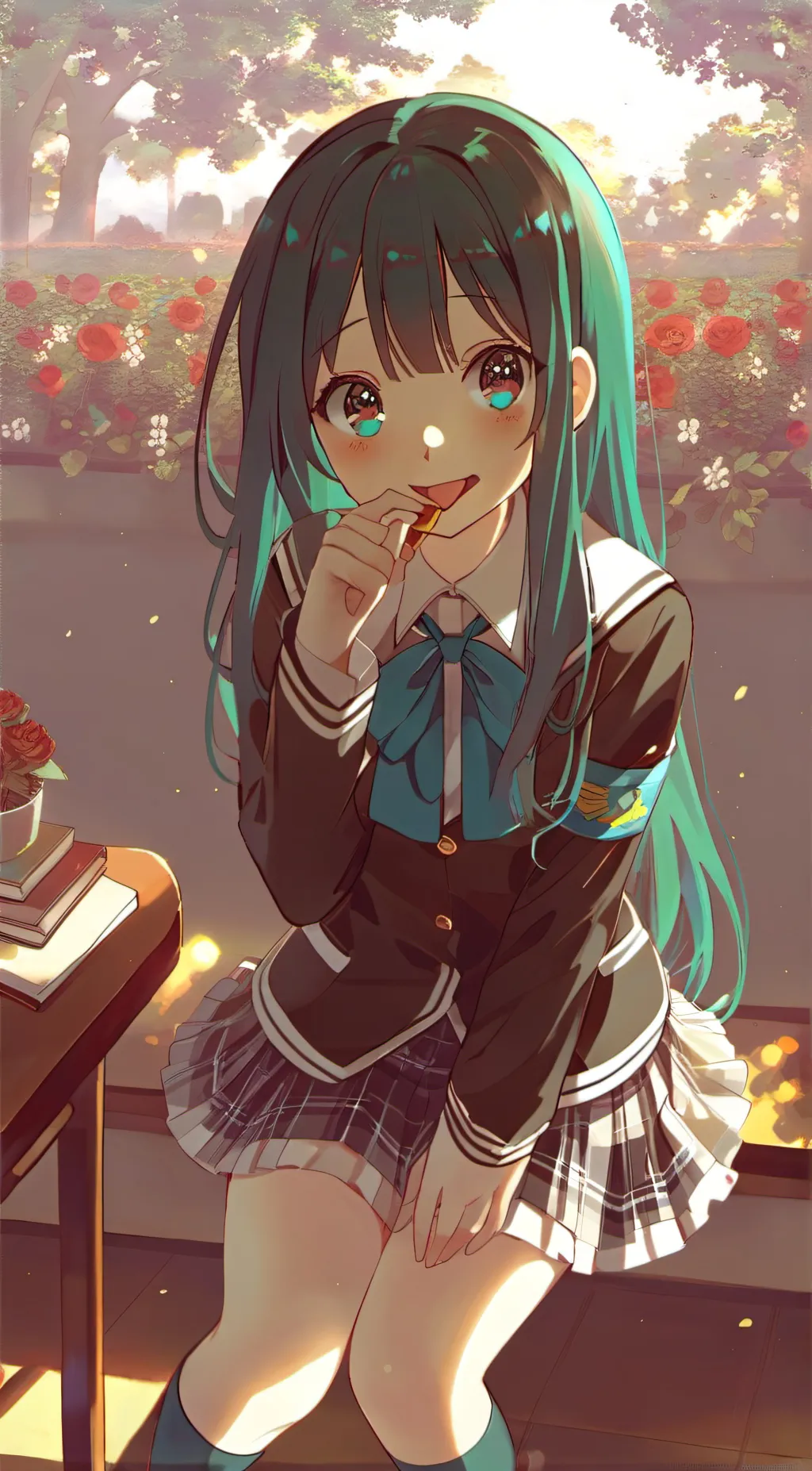 ai character: Tsuyu Asui background