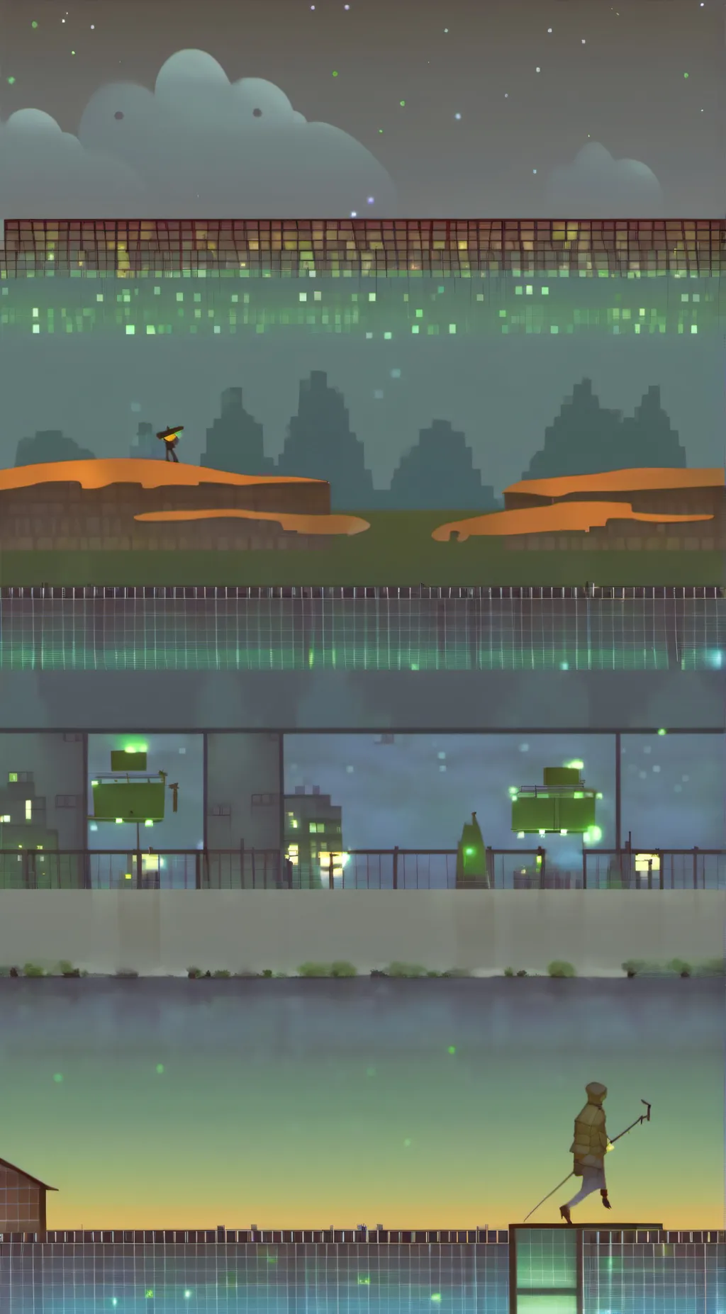 ai character: Melon playground background