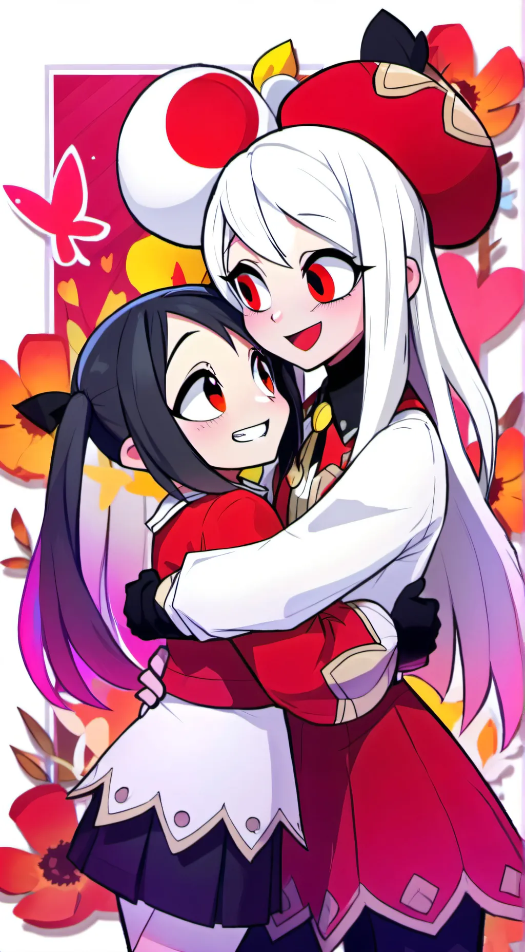 ai character: Vaggie x Charlie  background