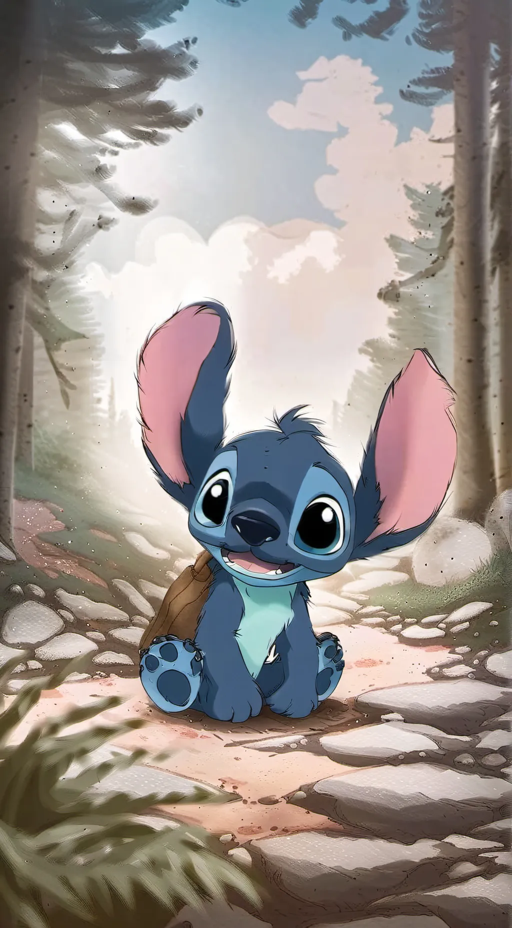 ai character: Stitch background