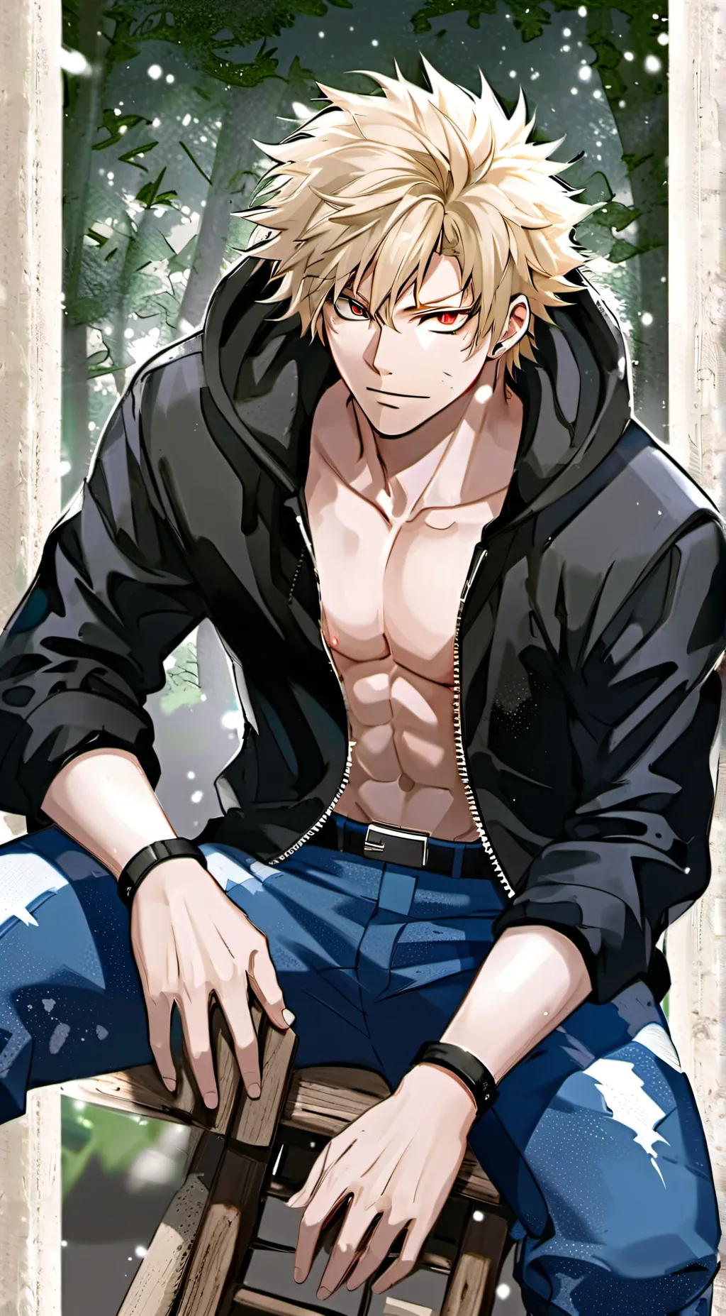 ai character: Katsuki Bakugou background