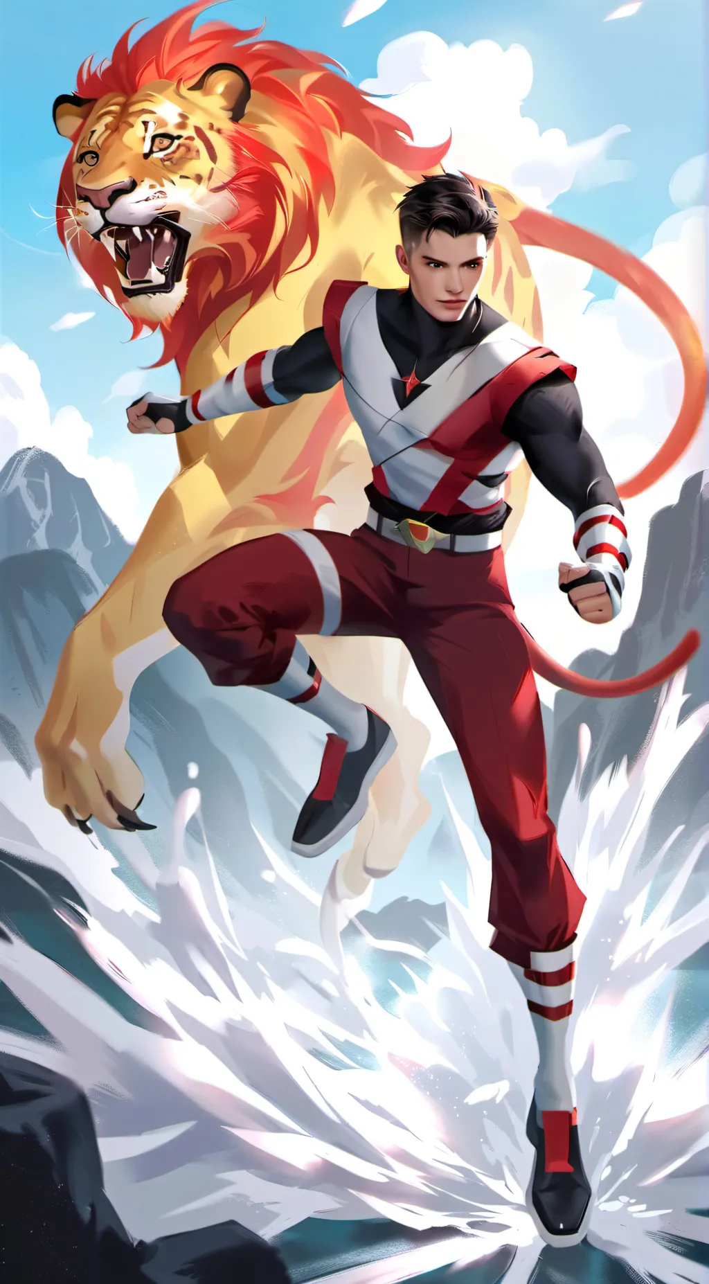 ai character: Power rangers wild background