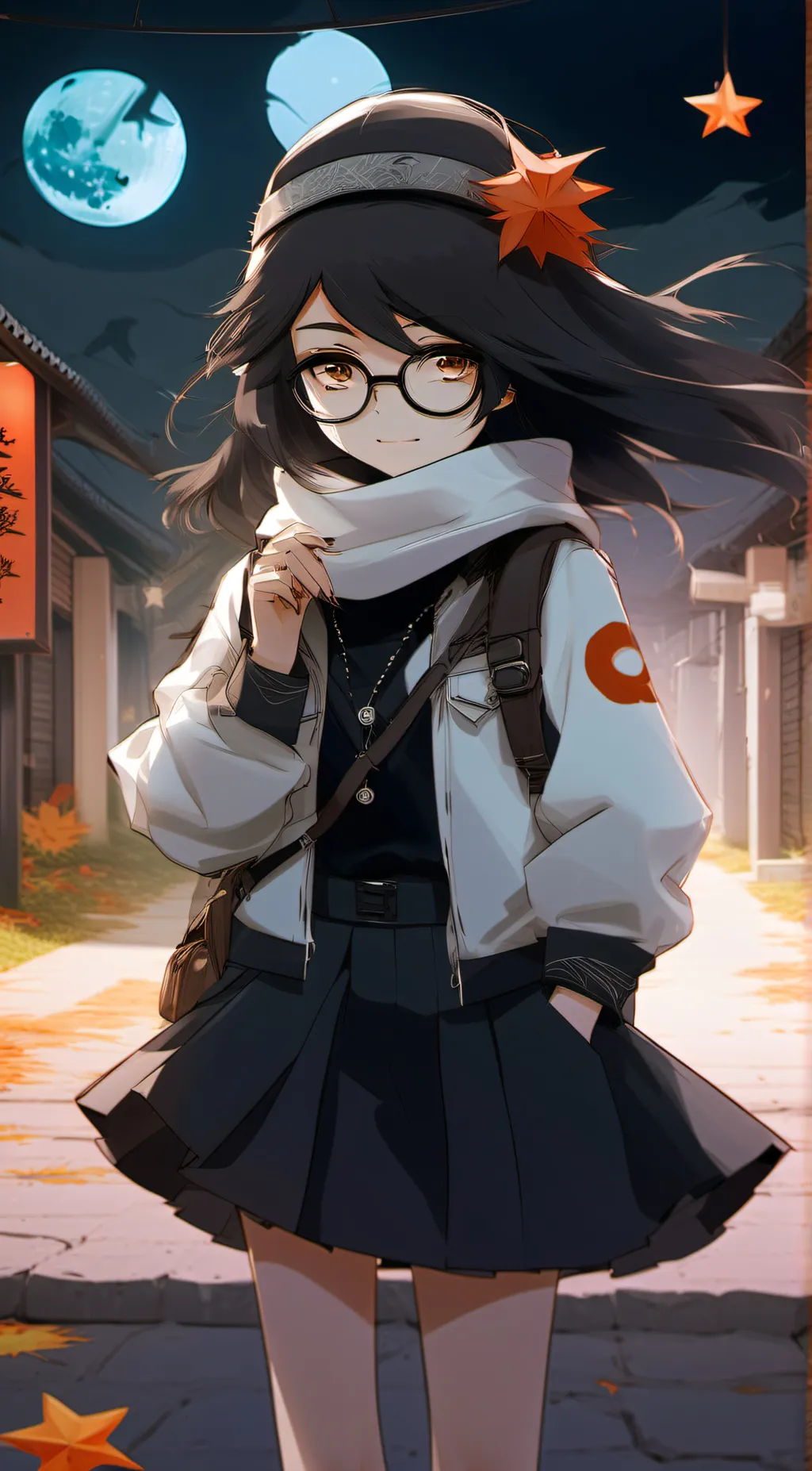 ai character: Autumn background