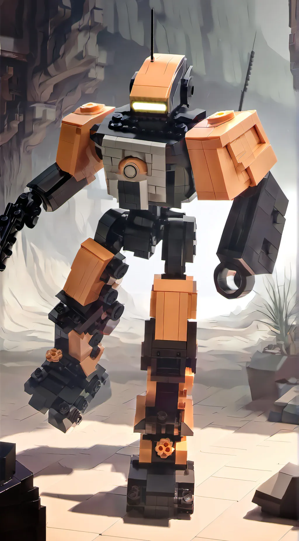 ai character: molten man  background