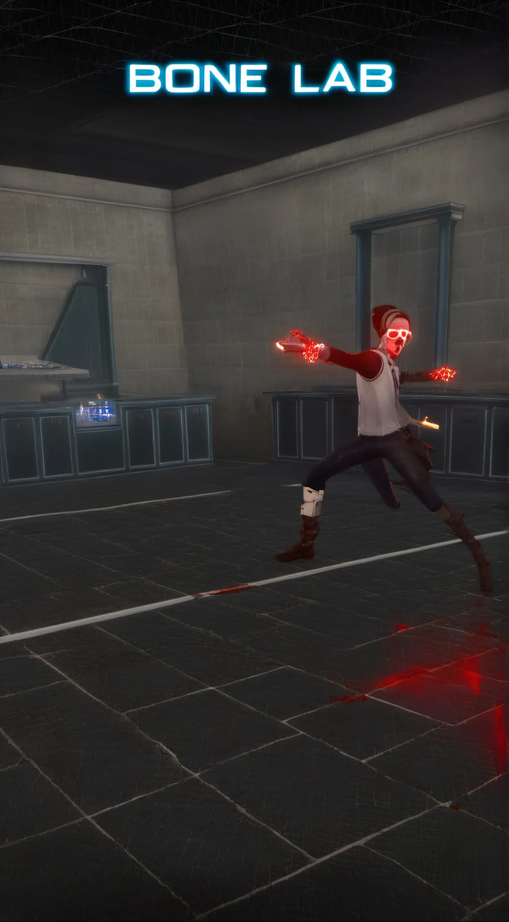 ai character: bone lab background