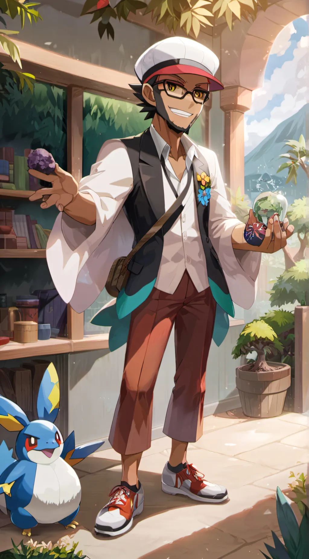 ai character: Professor Kukui background
