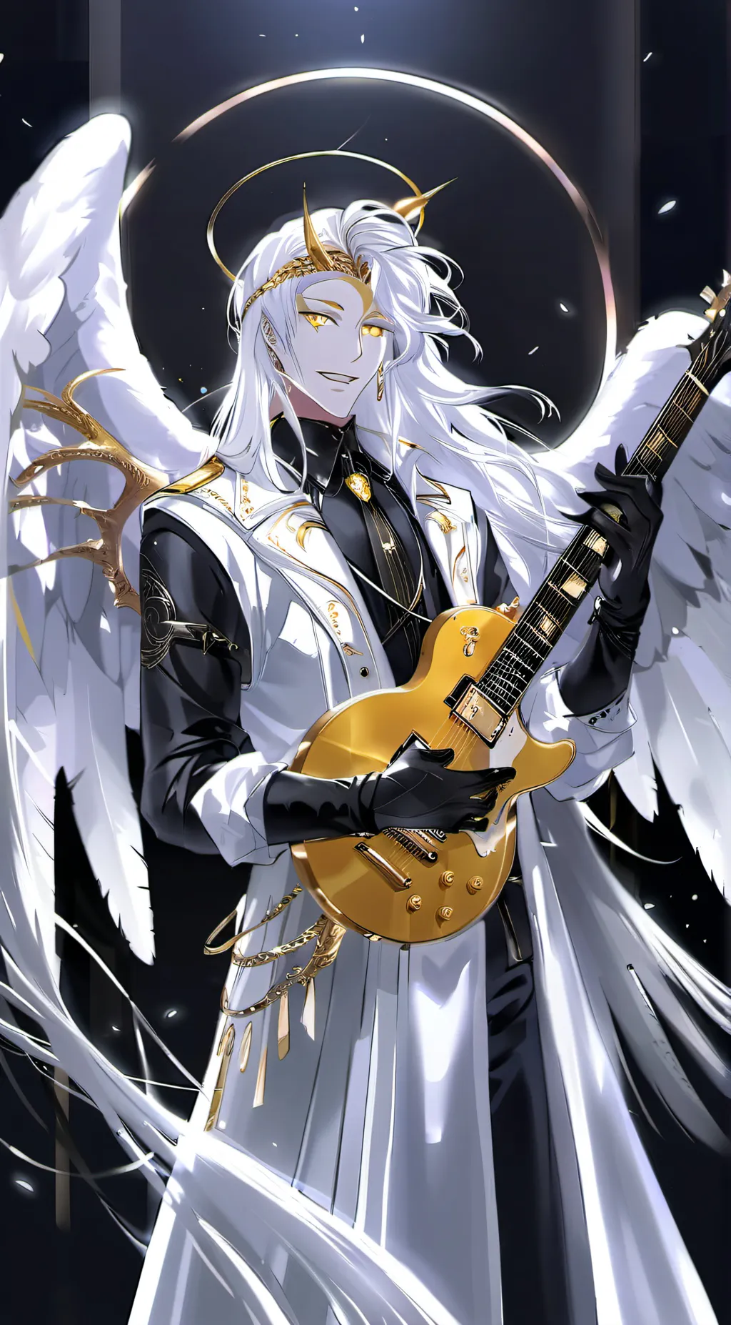 ai character: Adam hazbin hotel  background