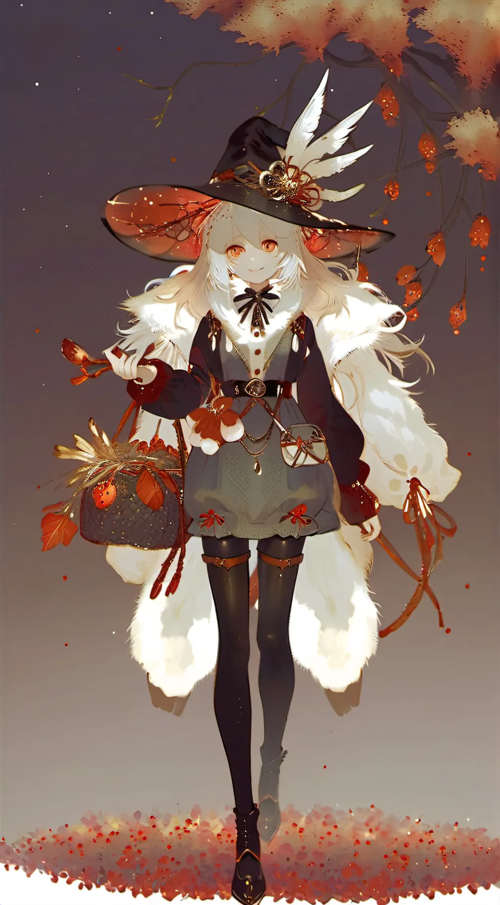 ai character: Autumn  background