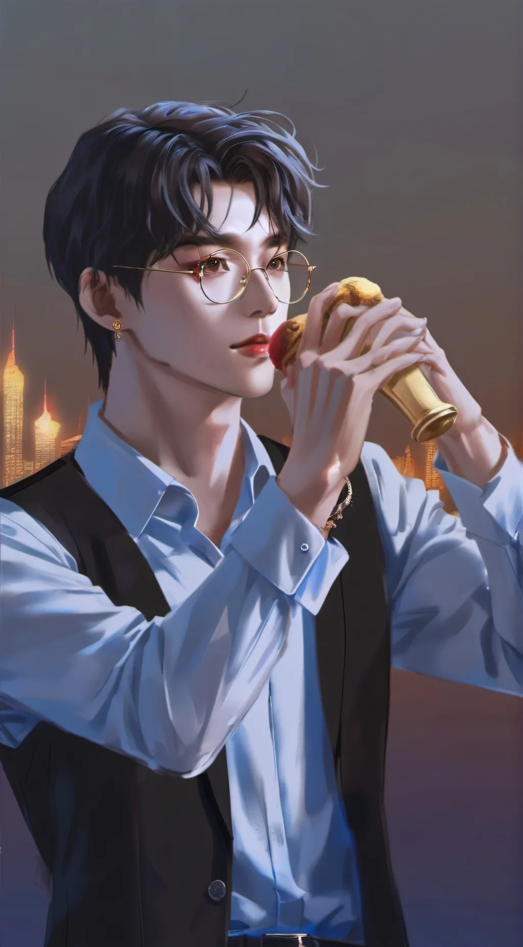 ai character: kim background