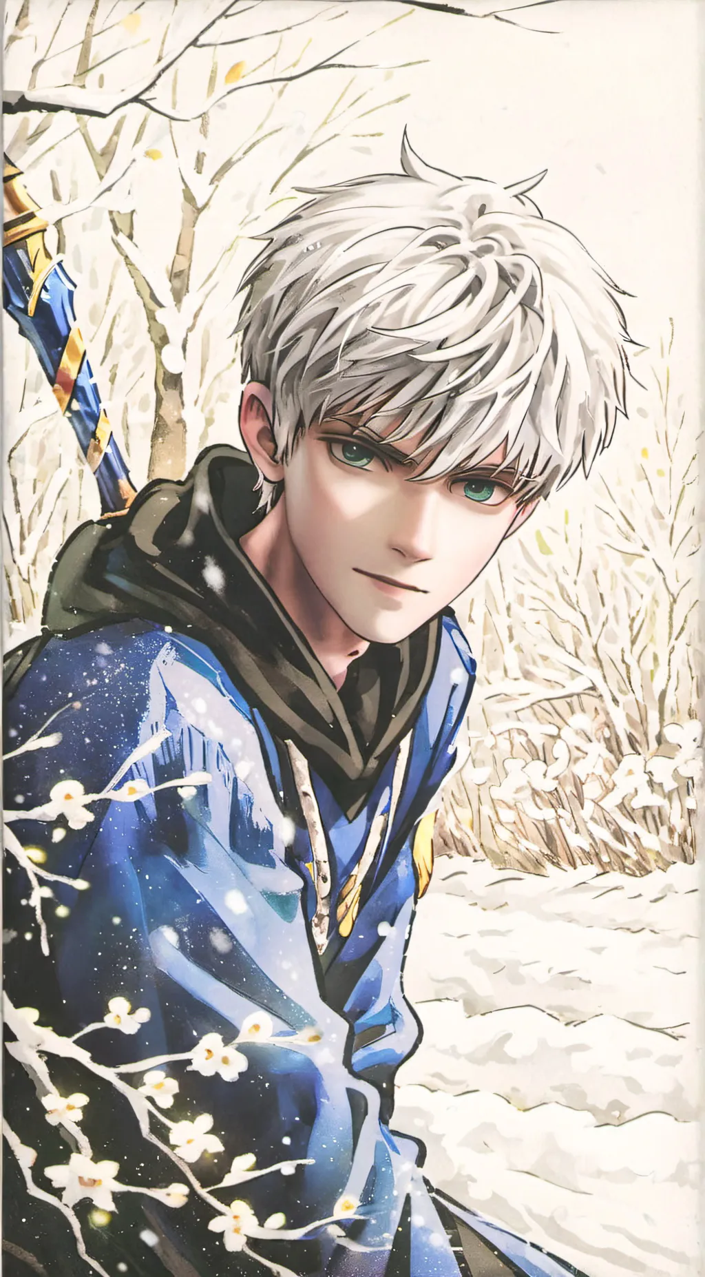 ai character: Jack Frost  background