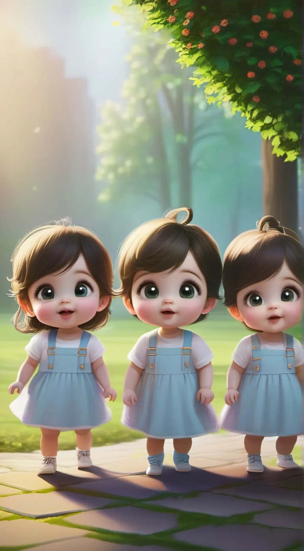 ai character: Your Triplets! background