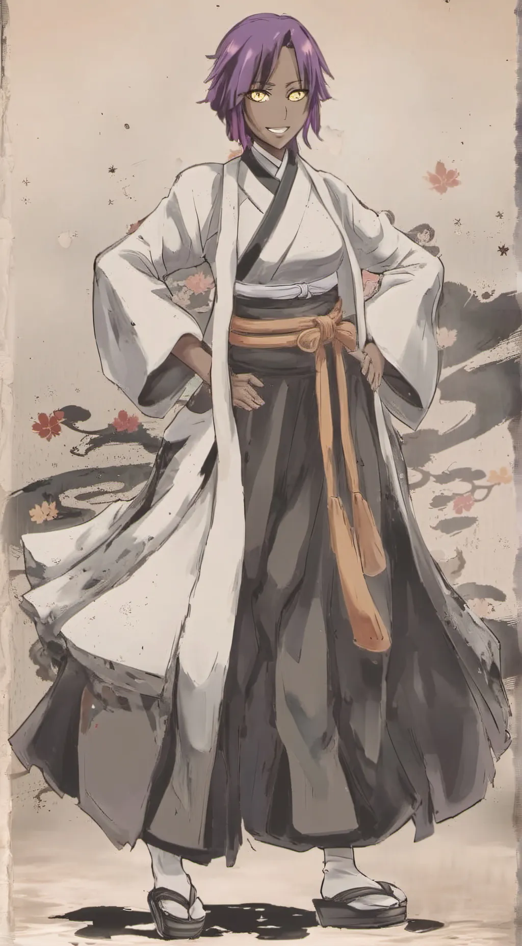 ai character: yoruichi shihouin  background