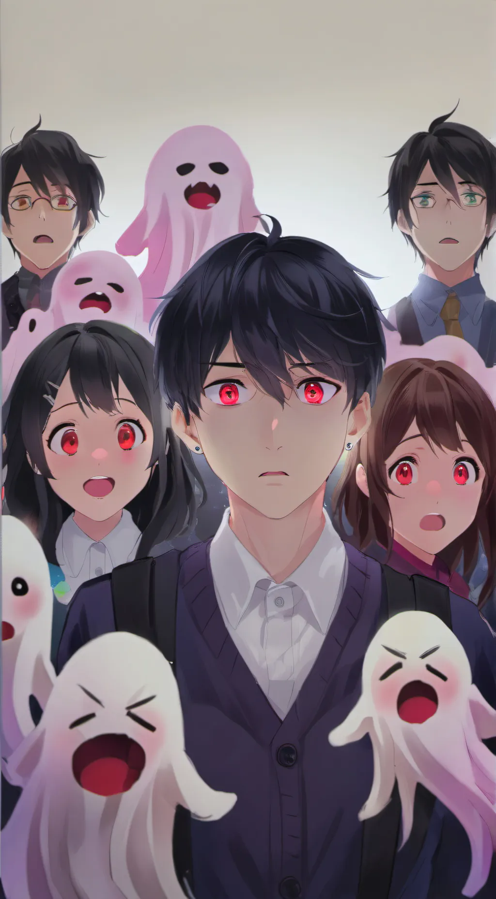 ai character: Ghost hunting  background