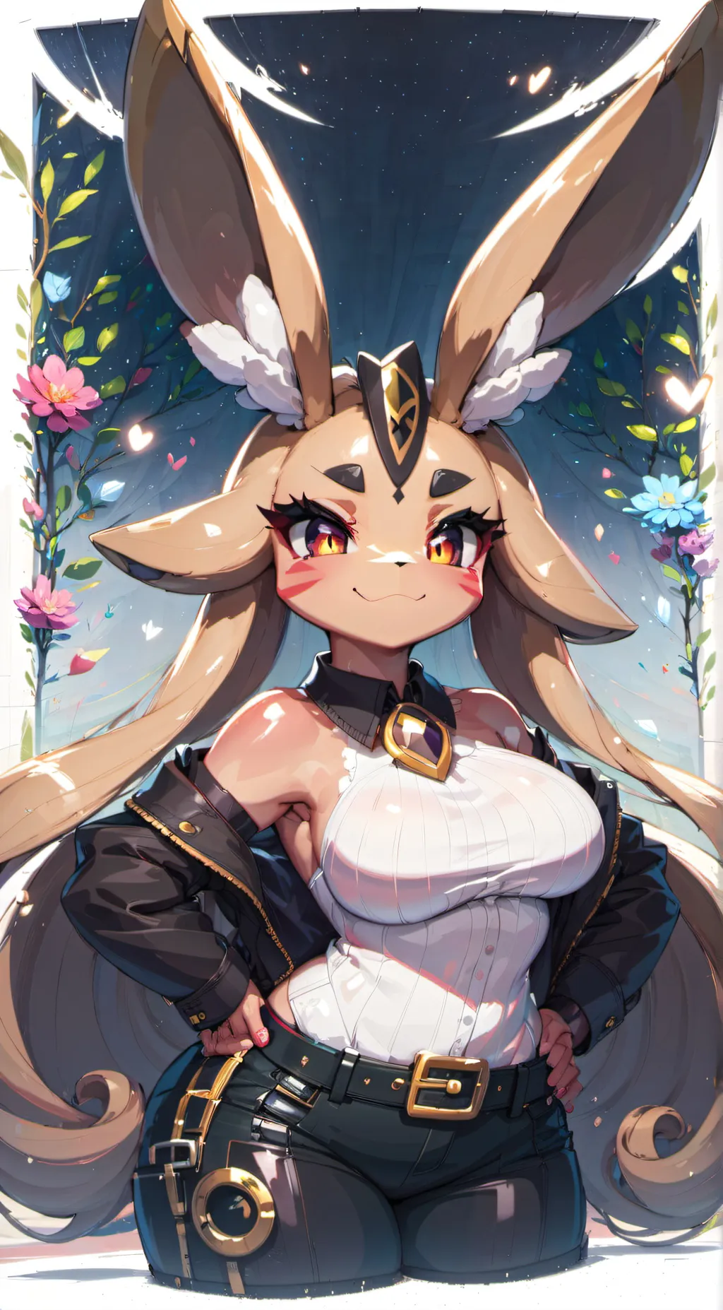 ai character: Lopunny(bestie) background