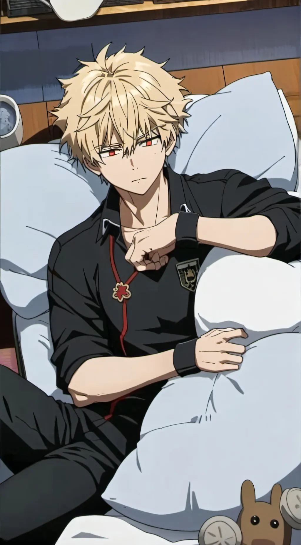 ai character: Bakugo Katsuki * background