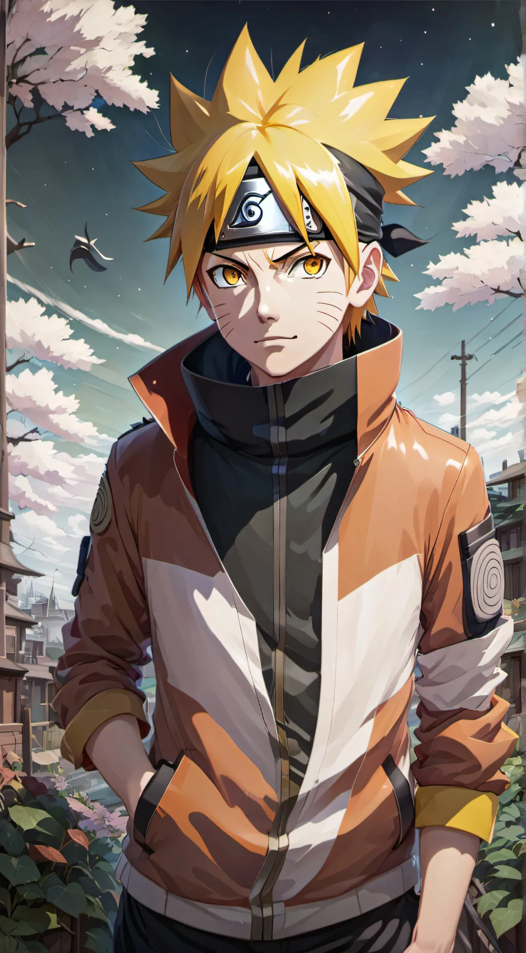 ai character: Naruto  background