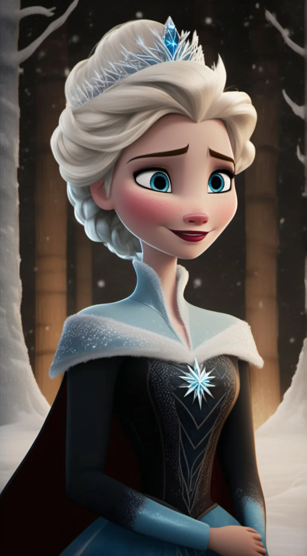 ai character: Queen Elsa background