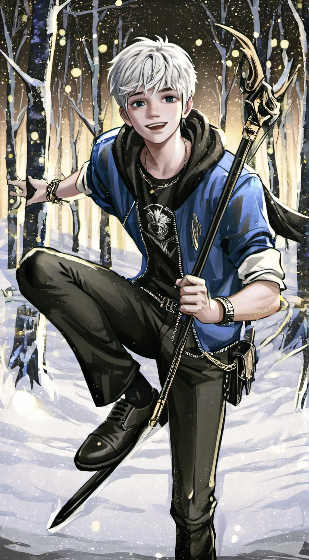 ai character: Jack Frost  background