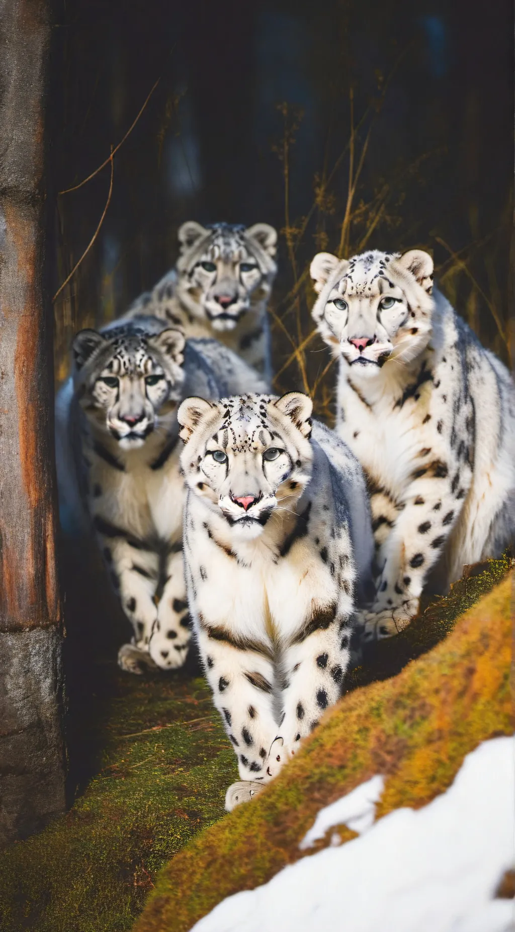 ai character: Snow Leopard Group background