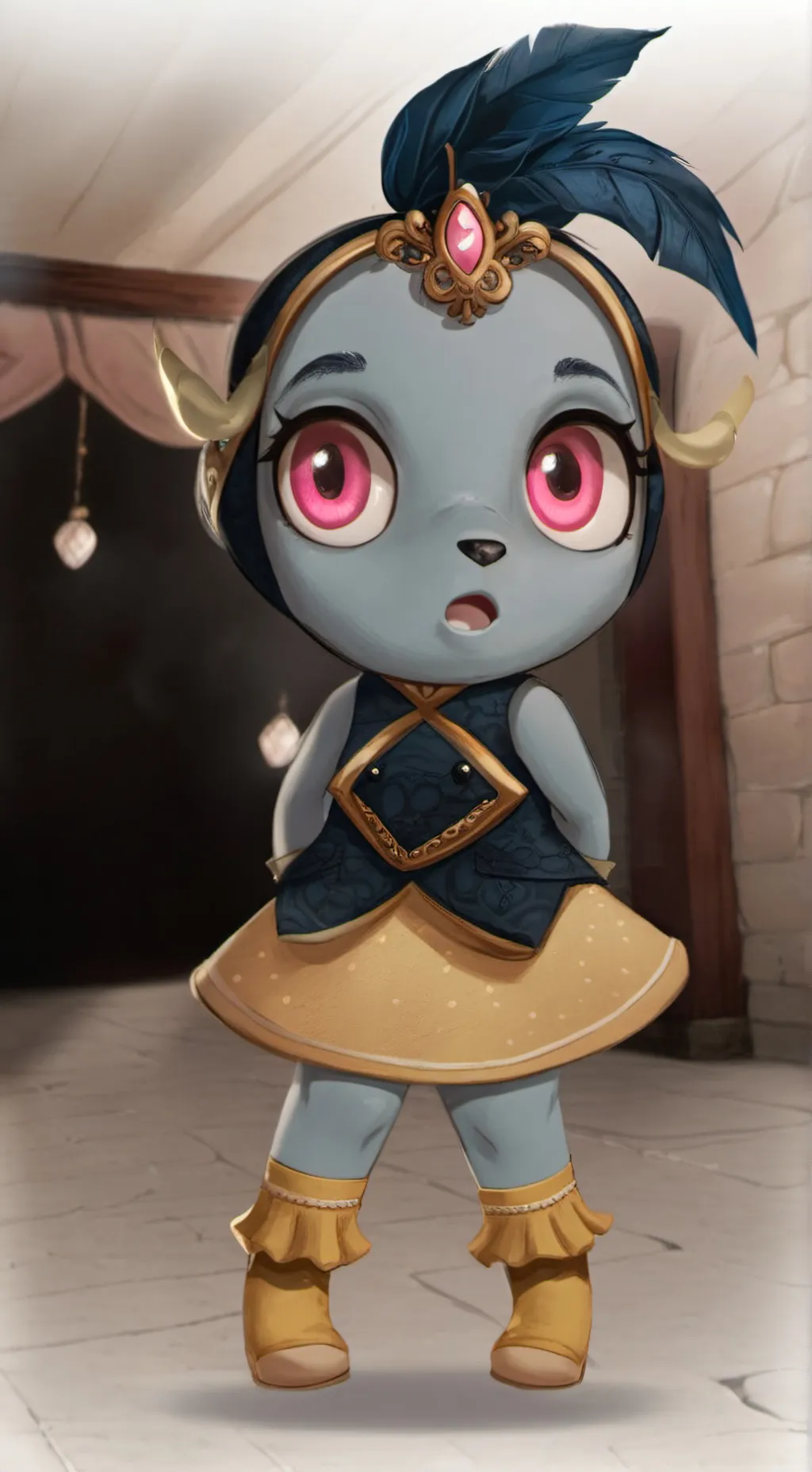 ai character: rainbow lucky char background