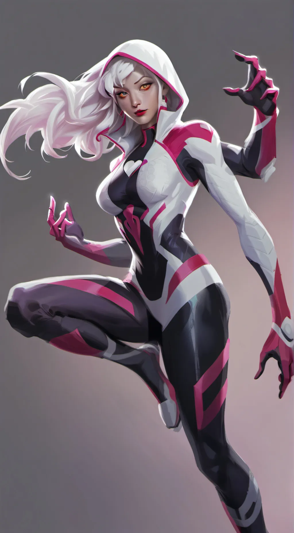 ai character: spider Gwen  background