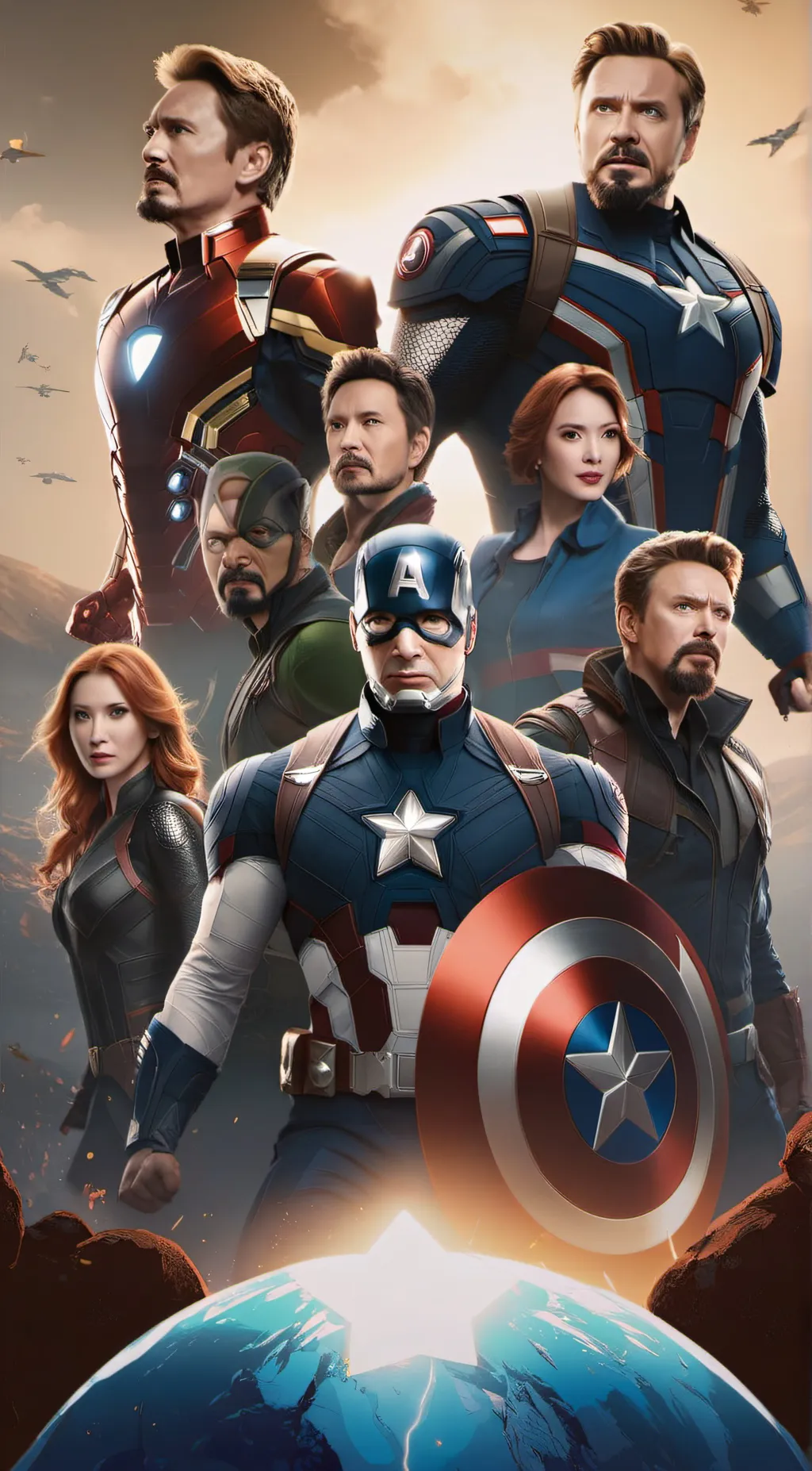 ai character: Avengers background