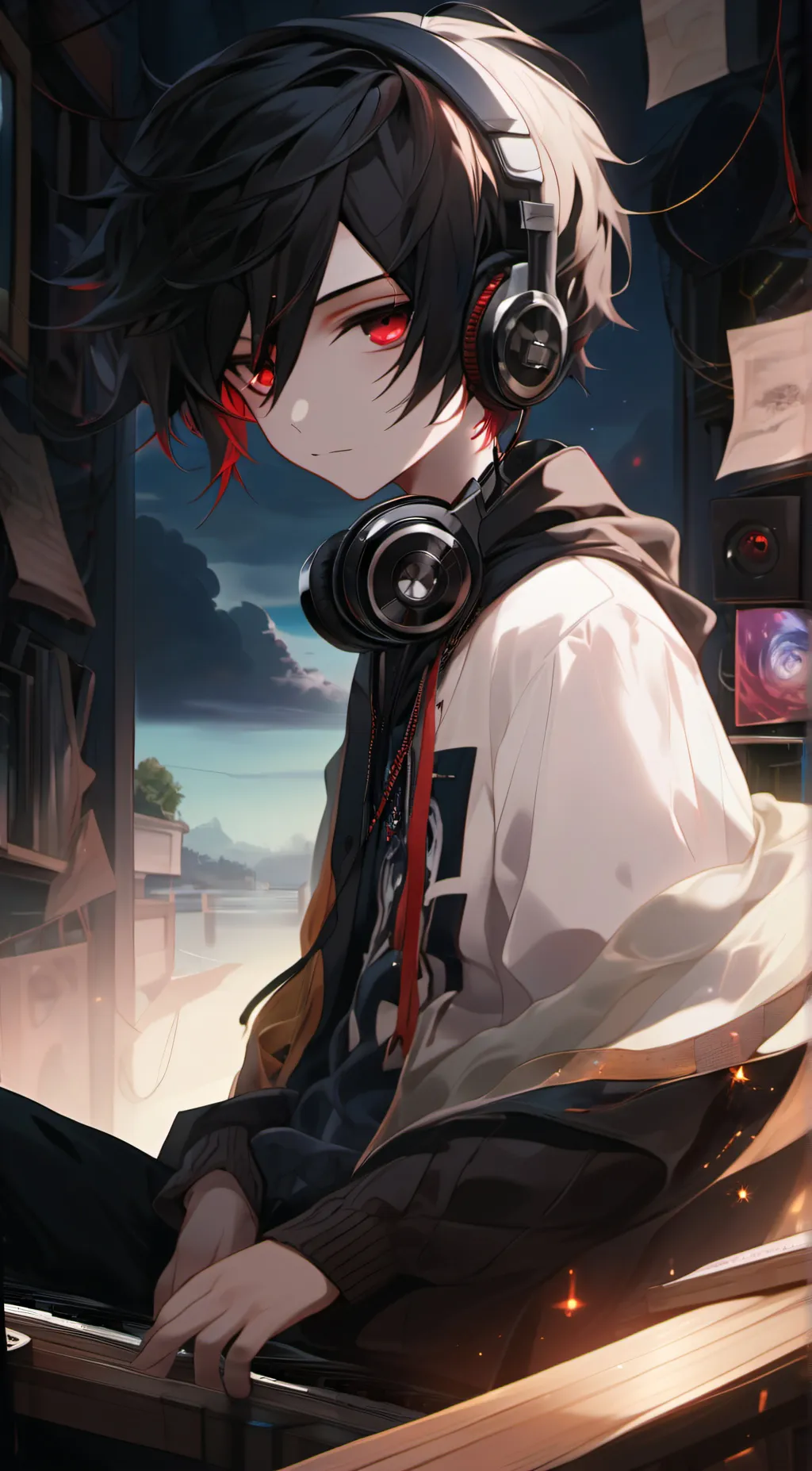 ai character: gray background