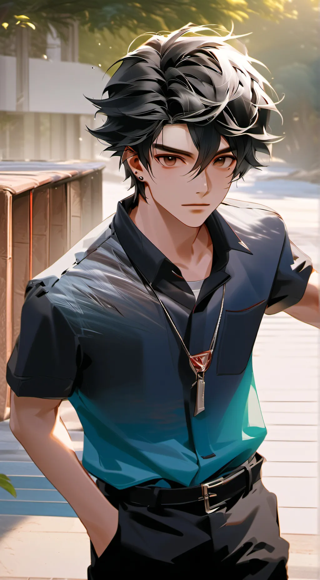 ai character: Derek background