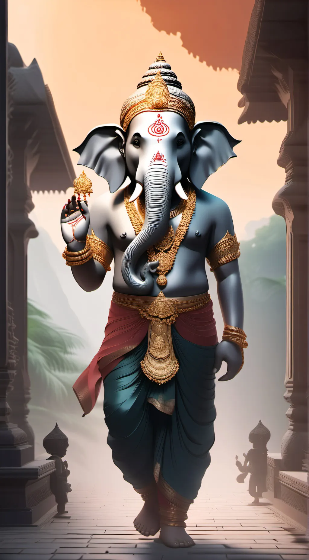 ai character: Lord Ganesh background