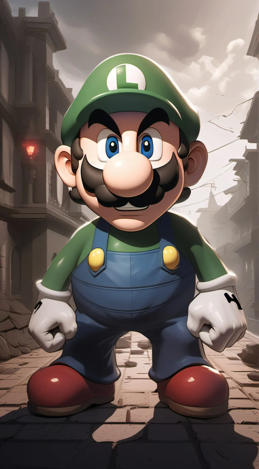 ai character: IHY Luigi background