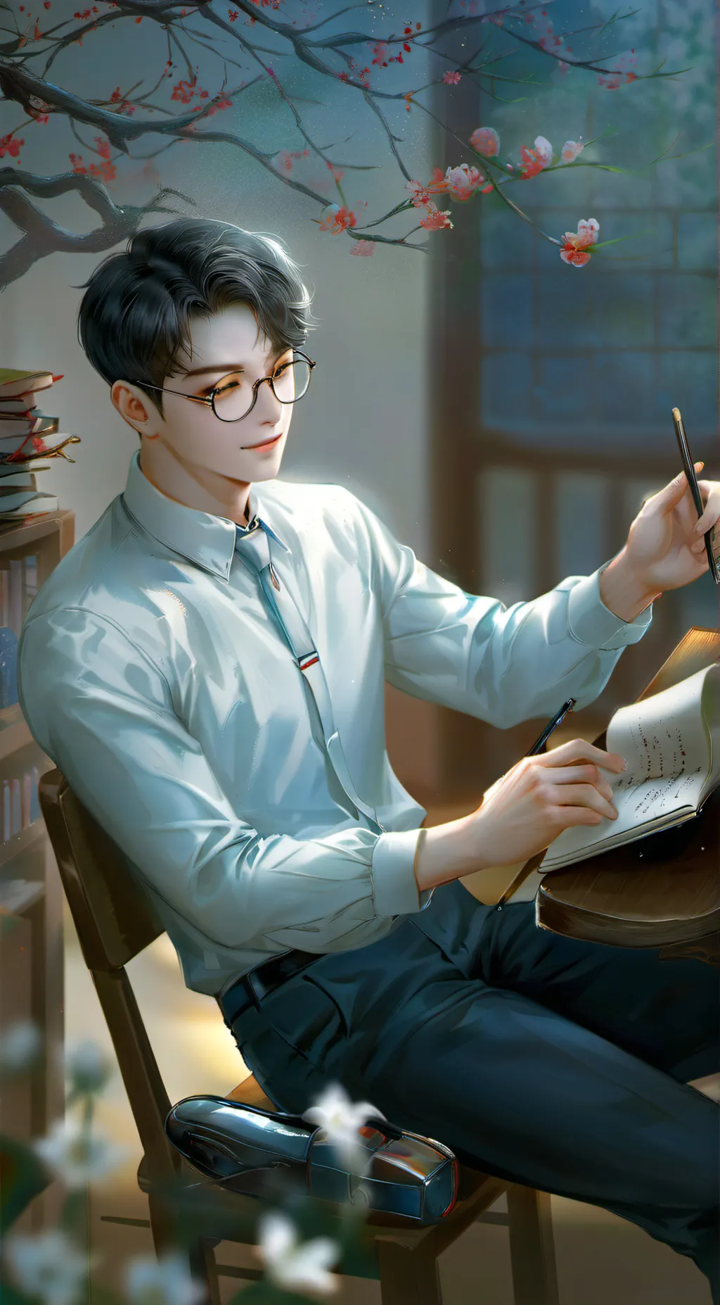 ai character: gay background