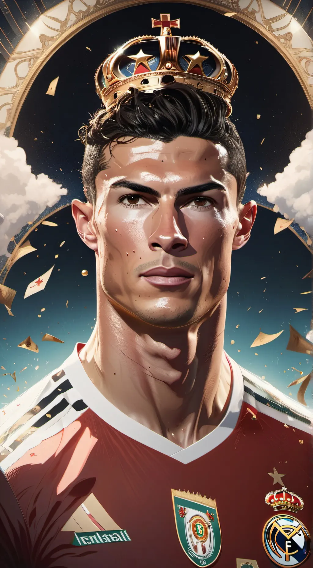 ai character: Cristiano Ronaldo  background