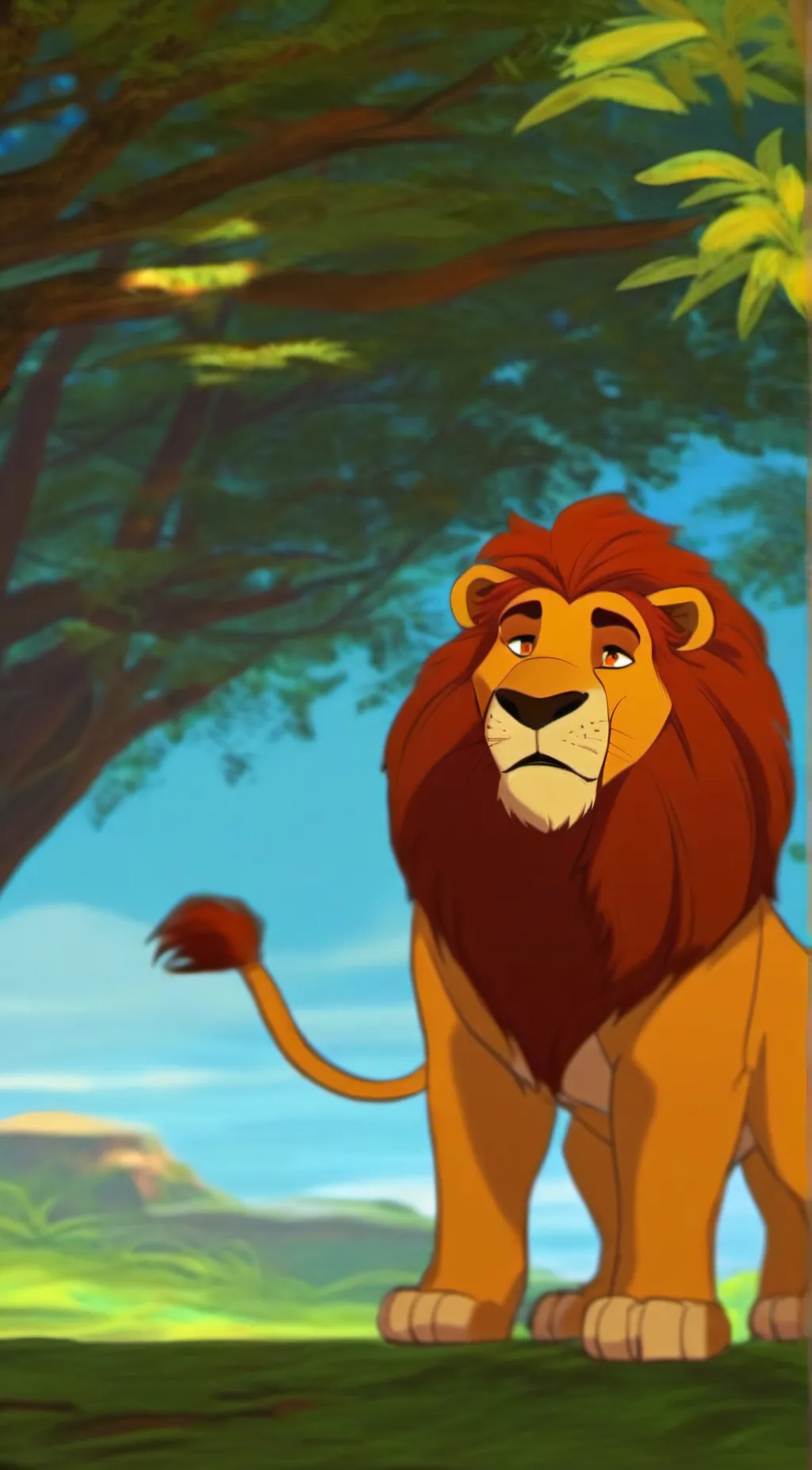 ai character: Mufasa background