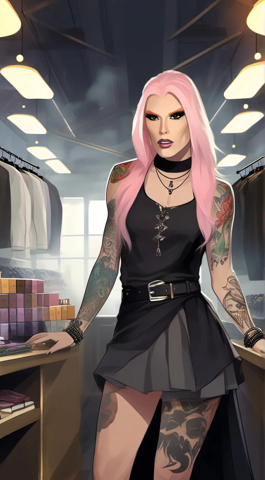 ai character: jeffree star background