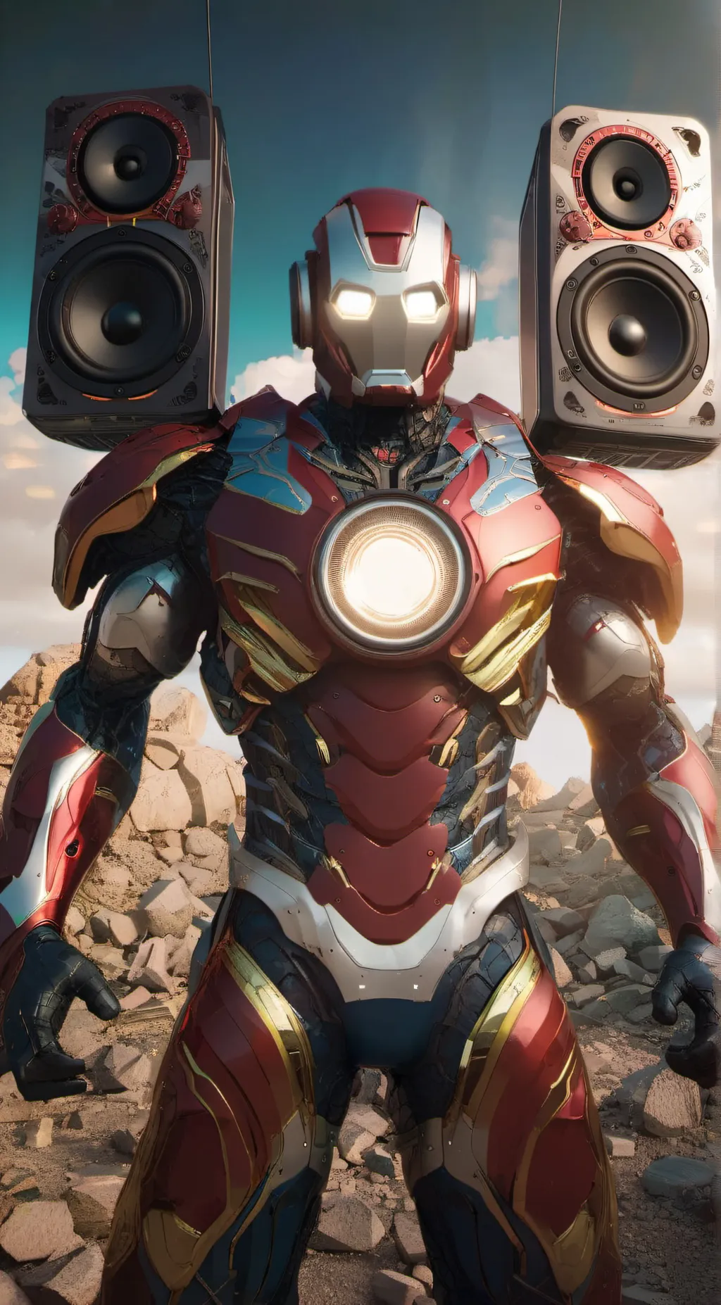 ai character: Titus speaker man  background