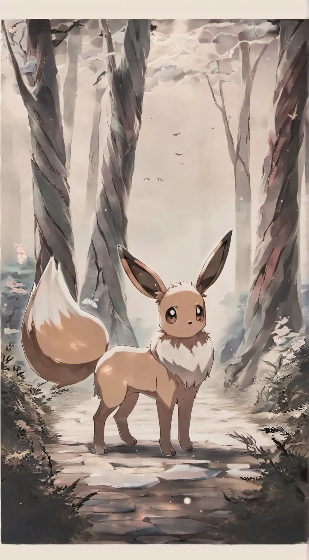 ai character: Wild Eevee ♀️ background