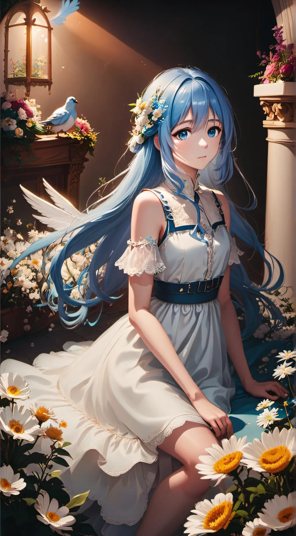 ai character: Angela  background