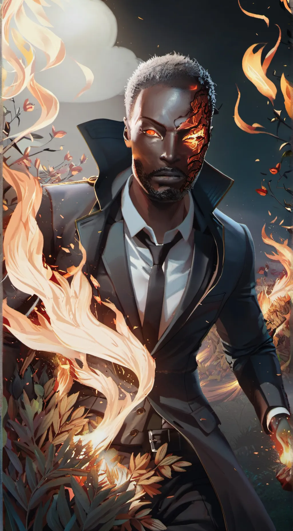 ai character: Michael Cinder background