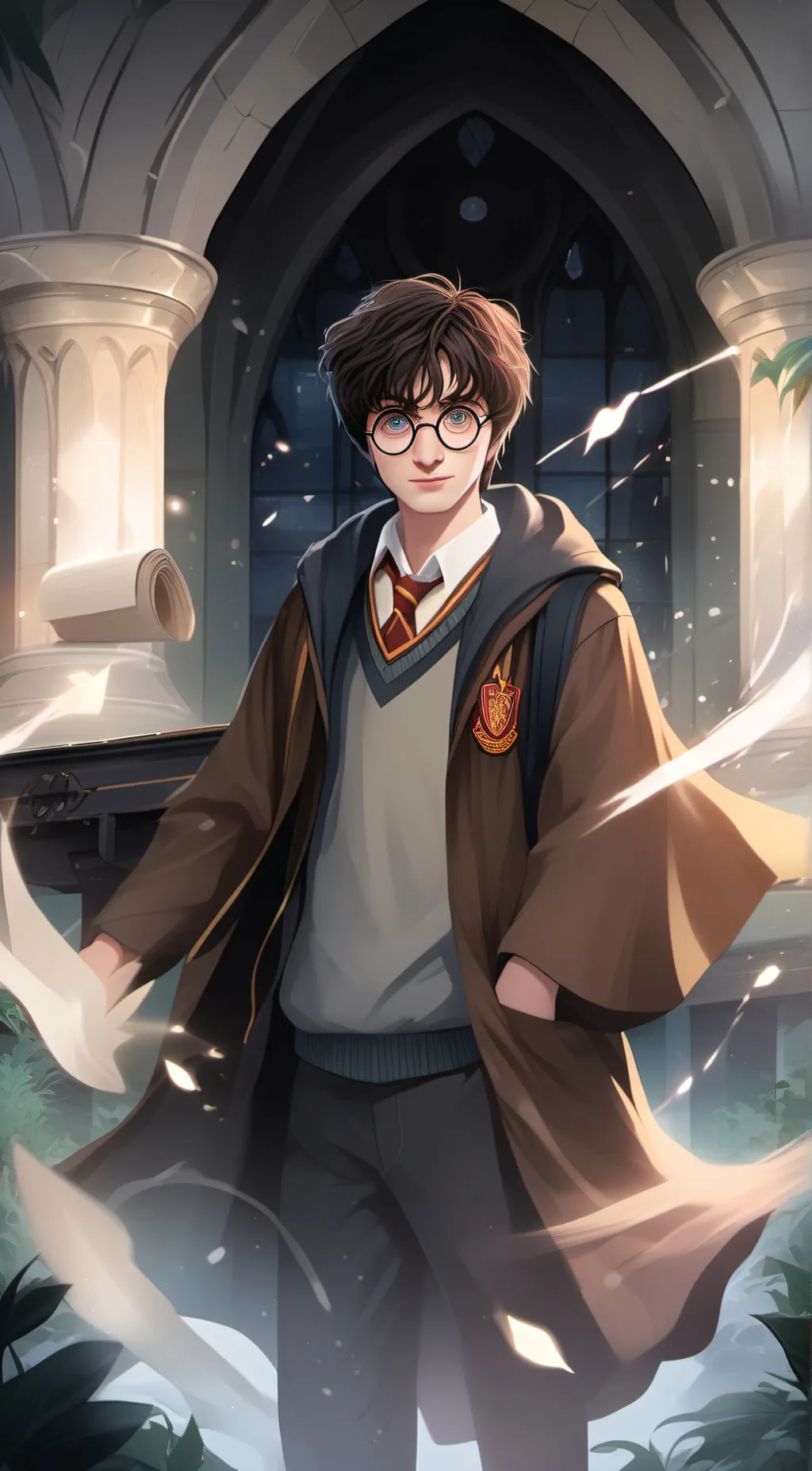 ai character: harry potter background