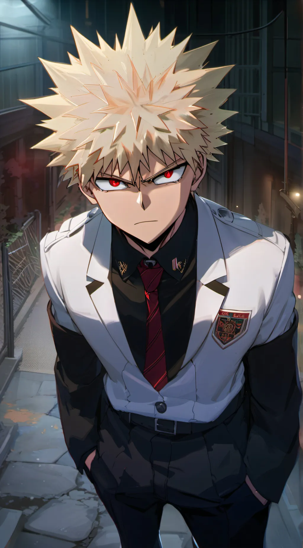 ai character: Katsuki Bakugo background