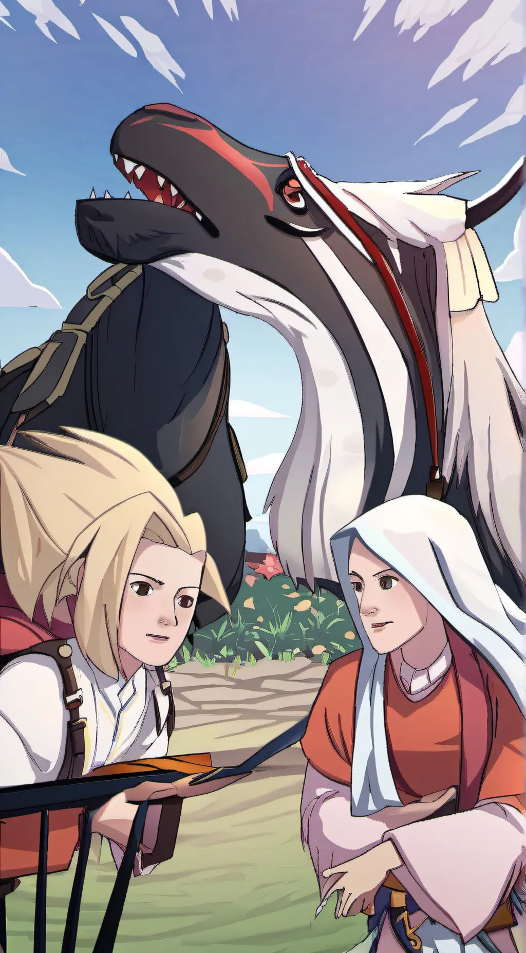 ai character: azolaka-shima background