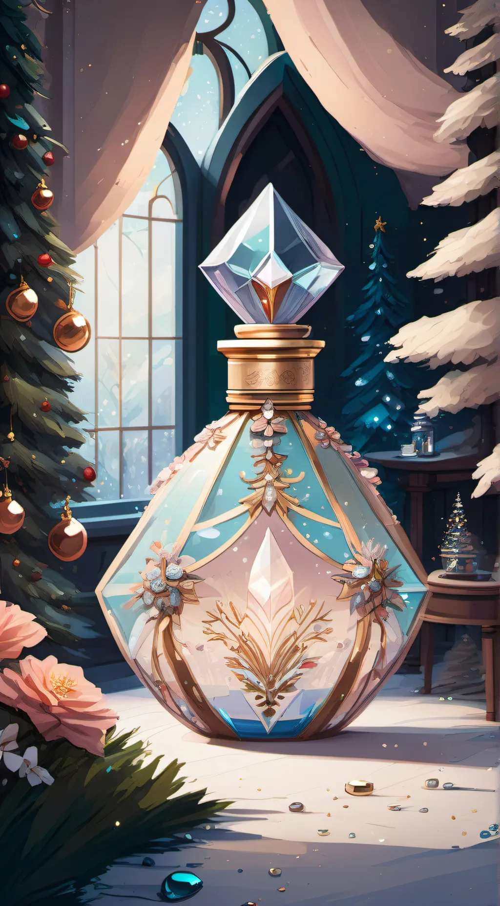 ai character: Winter Enchantment background
