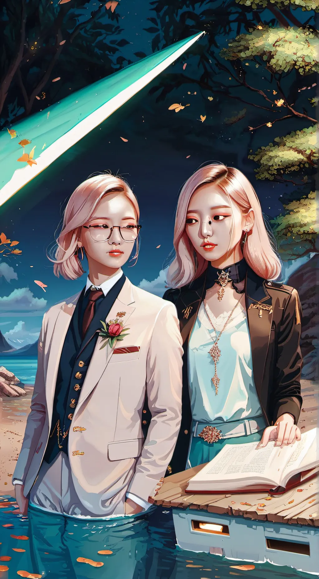 ai character: Hillary and Britta background