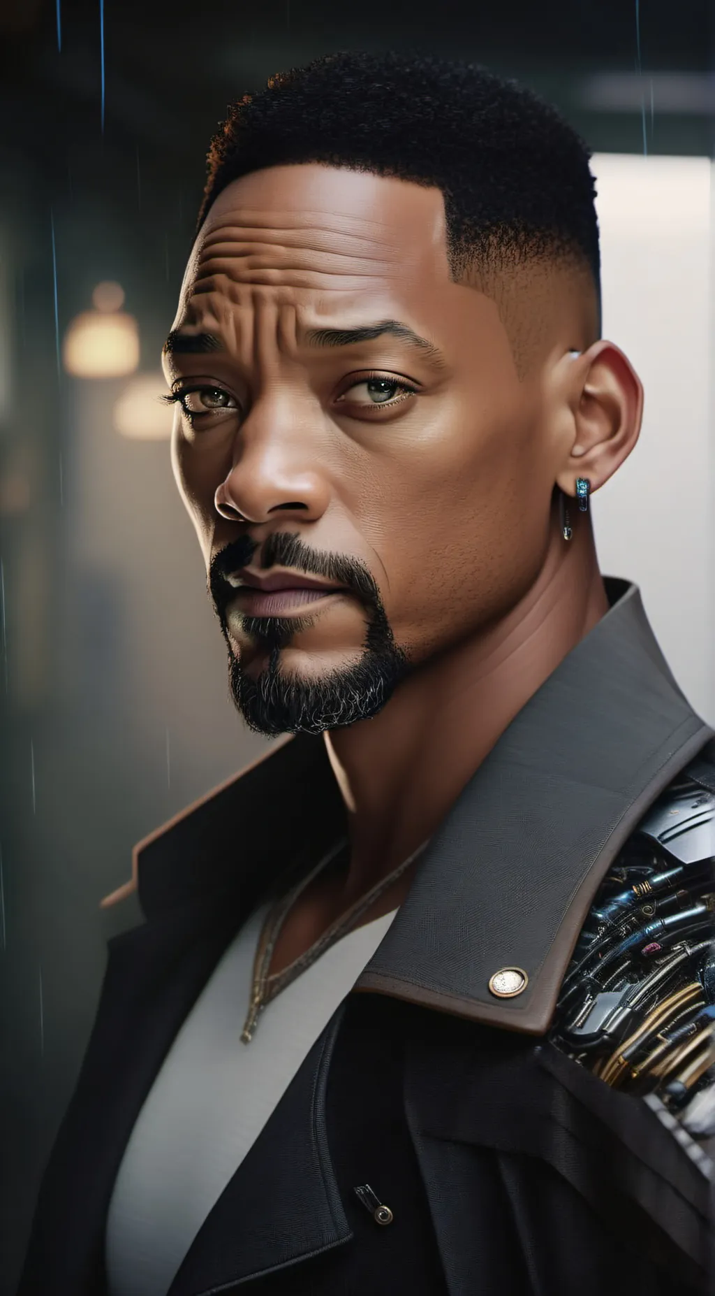 ai character: Will Smith  background