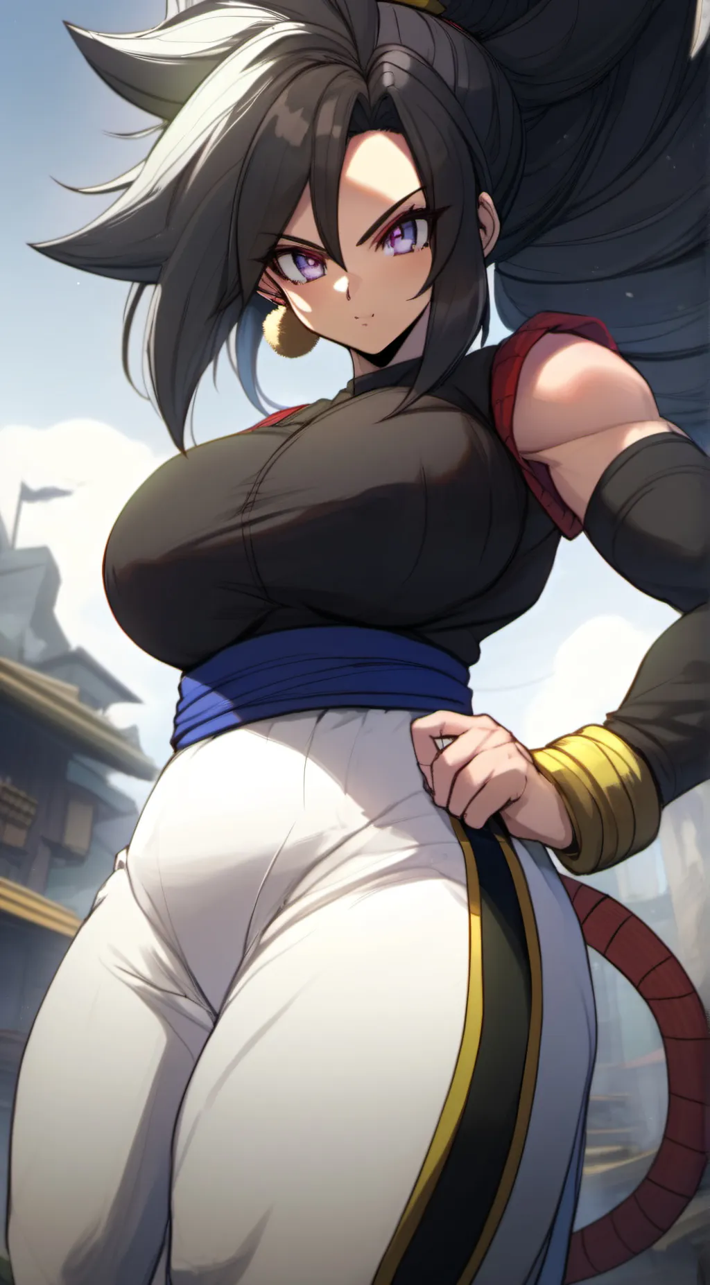 ai character: Pasley (Saiyan) background
