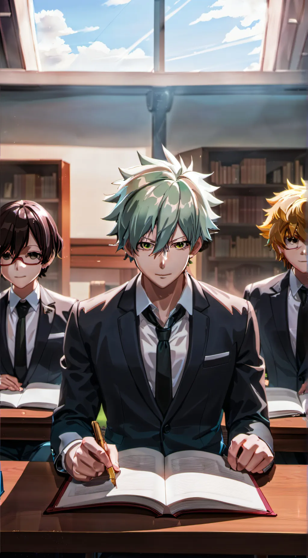 ai character: MHA x Demon slayer background