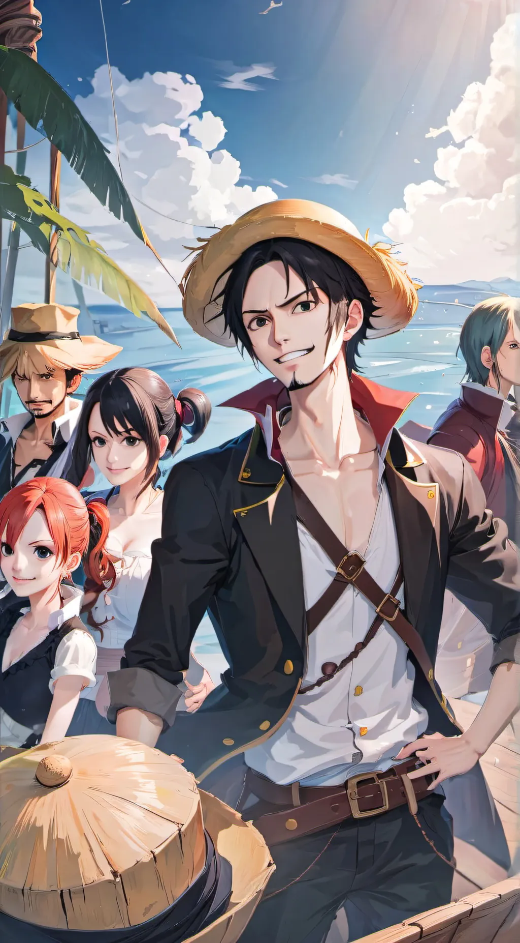 ai character: Stare hat pirates background